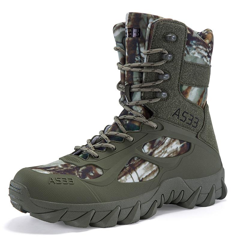 Large Size Men's High-top Outdoor Non-slip and Wear-resistant Hiking Training Tactical Boots Desert Boots Wholesale