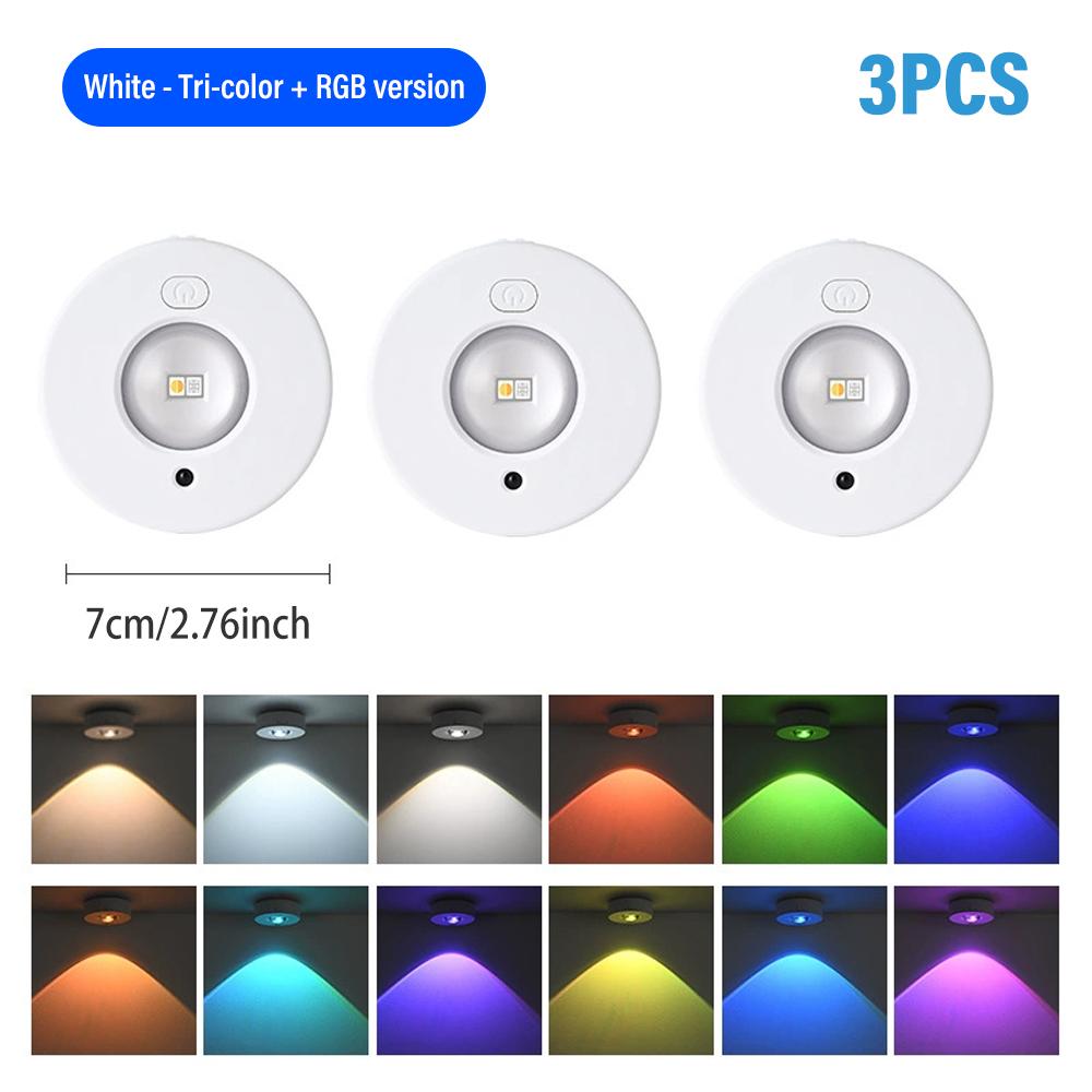 Remote Sensor Smart Night Light, Rechargeable LED, Dimmable, Magnetic Wall Light, RGB Gradient Ambient Light