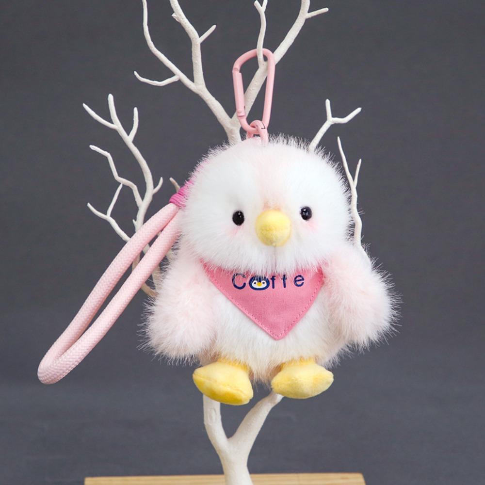 

Lifelike Animal Peguin Dolls Pendant Fluffy Cute Animal Plush Keychains Birthday Parties розовый