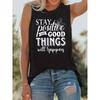 Women'S Print Sleeveless Tank Top T-Shirt