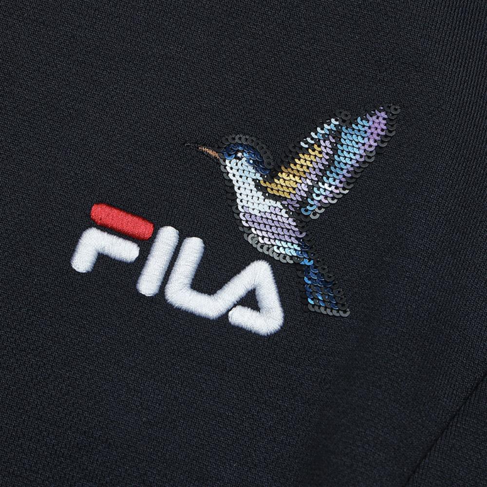 FILA Lifestyle Fashion Comfortable Versatile Short Sleeve Dress Women dresses Legendary-Blue F51W528303F-NV