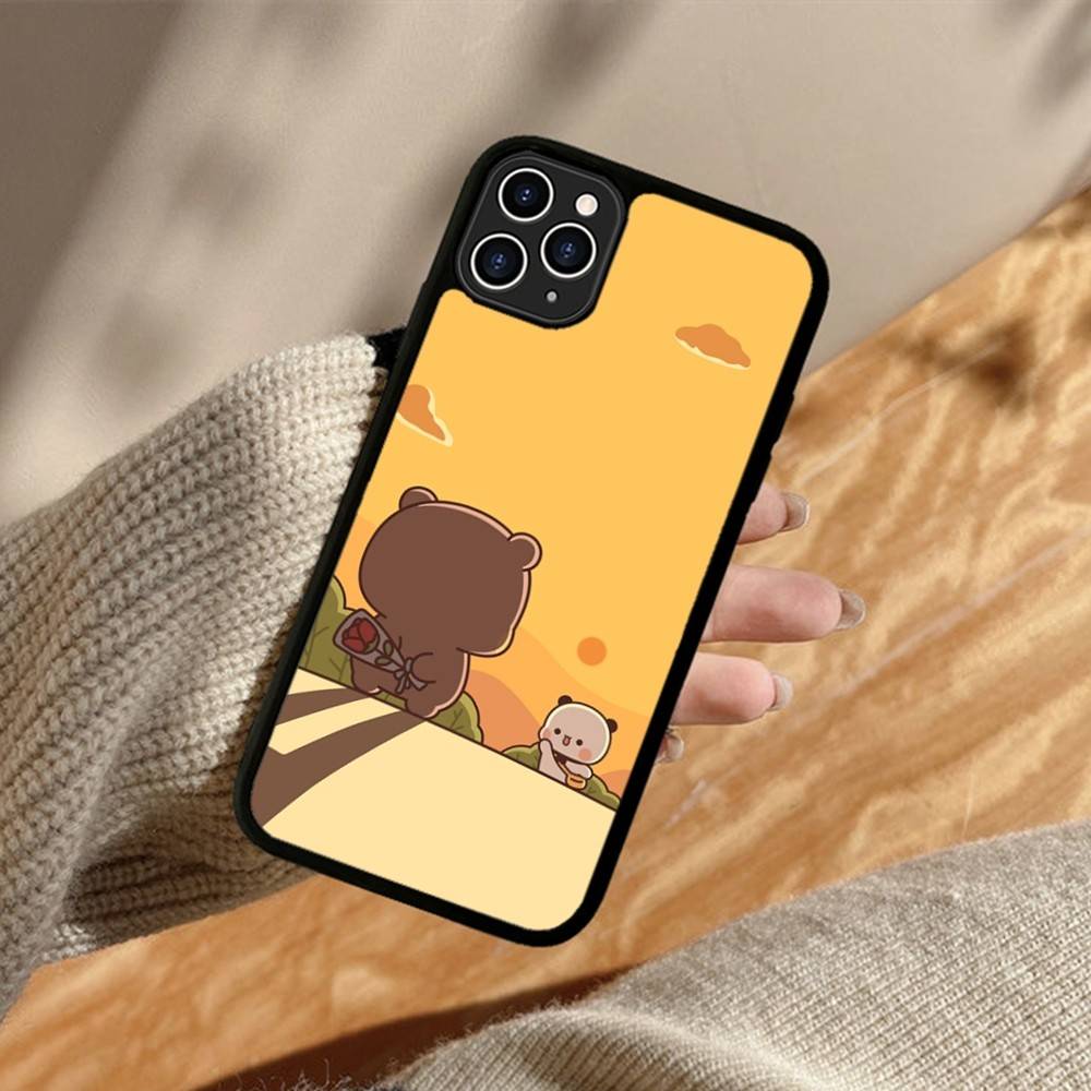 Cute Bubu Dudu Cartoon Phone Case For Iphone 11 12 13 14 15 Pro Max 17 16 Plus Hard PC+TPU Back Cover