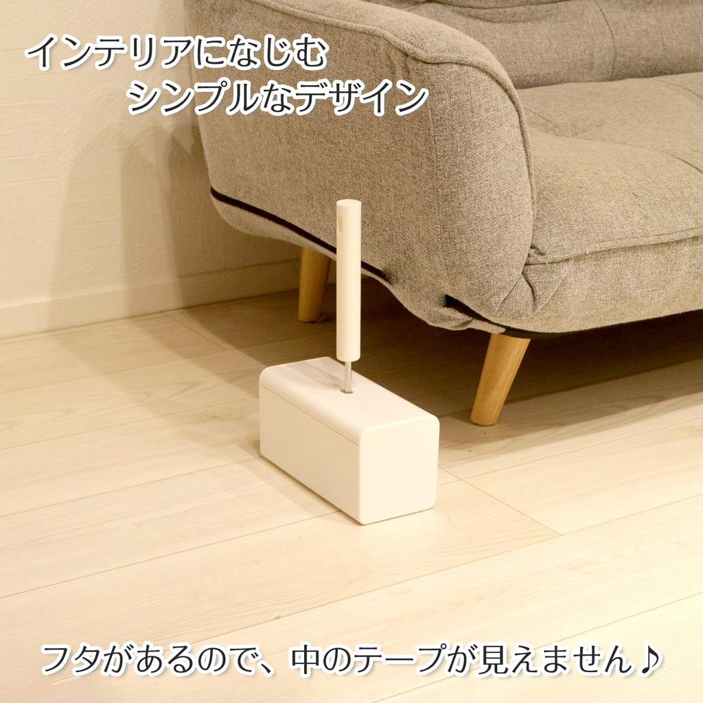 LEC Gekiochikun Handy Sticky Cleaner Standing Case Hybrid Adhesive Carpet White (Quick Open/Close Included), Cleaner, Manual,