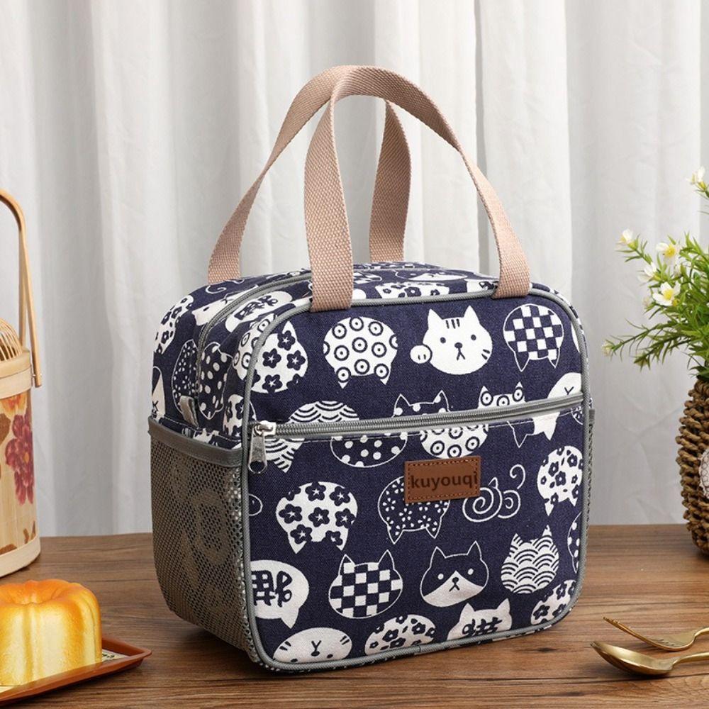 Fashion Handbag Lunch Bag Large Capacity Thermal Waterproof Insulated Bag Kawaii Cute Thickened Thermal Insulation Bag Women