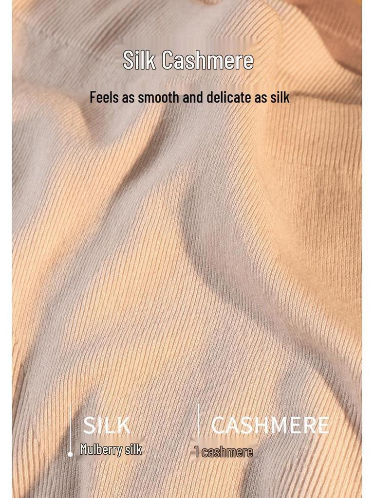 Mulberry Silk Cashmere Seamless Thermal Leggings - Elastic, Hip-Lifting, Soft & Warm Women's Autumn Pants
