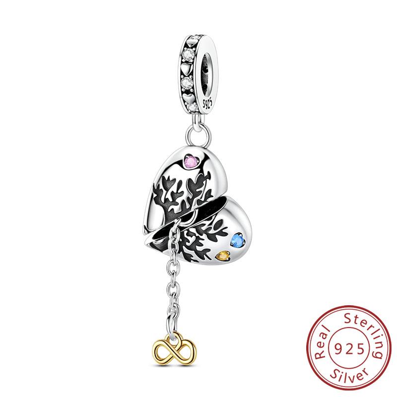 New Original Charms Beads Pendants Copper Cute Cat Paw Bow Apple Heart Charms Fit Bracelets Necklaces Women Jewelry