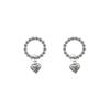 Design Glossy Love Small Bead Earrings Ins Cold Wind Fashion Hollow Circle Heart Shaped Hyunya Wind Earrings