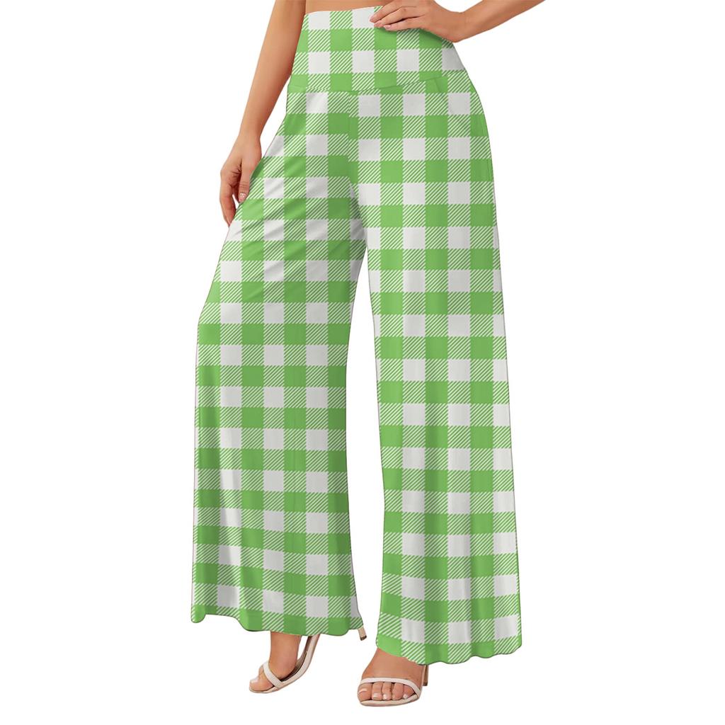 Pantaloni Larghi Casual da Donna a Vita Alta con Tasche, Svasati per l'Uso Quotidiano