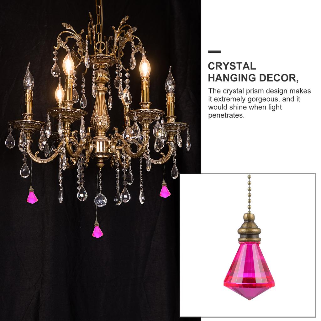 Crystal Gemstone Shaped Pendant Lamp Hanging Ornament Prism Decorative Ball Window Garden Decor Crystal Gemstone Shaped Pendant