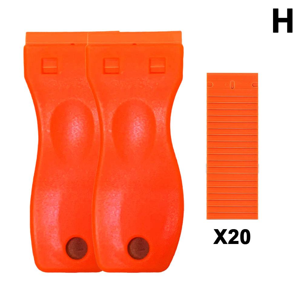 Double Edge Plastic Razor Glass Cleaning Scraper Label Quick Cleaning Razor Glue Remover Window Car Film Sticker Scraper