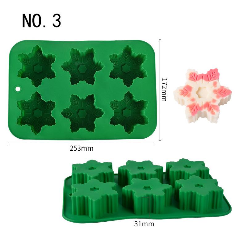 Christmas Silicone Mold Non Stick Cake Decorating Tools For Jelly Chocolate Candy Baking Dessert DIY Holiday