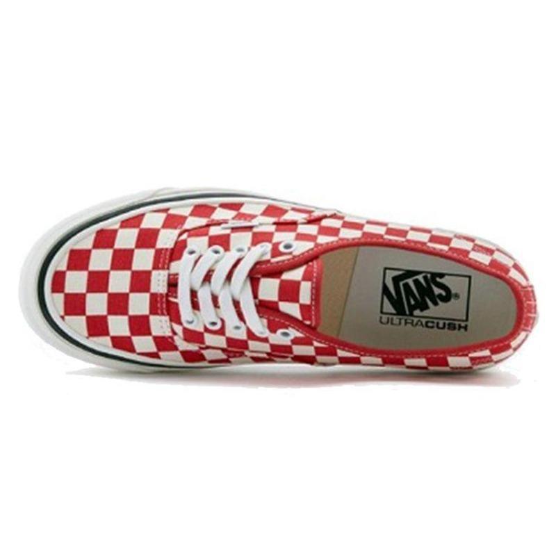 Vans Authentic Anaheim Factory Checkerboard Unisex Low Top Sneakers Red VN0A38ENVL1