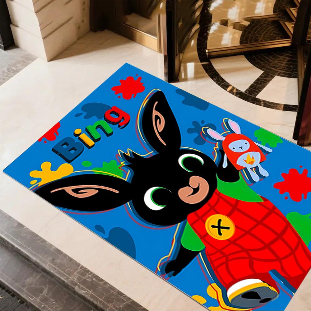 Bing's Colorful Adventure Floor Rug Office Rug Perfect for Game Room Study room Dining Room Outdoor Anti-slip Rug Anime Office Decor