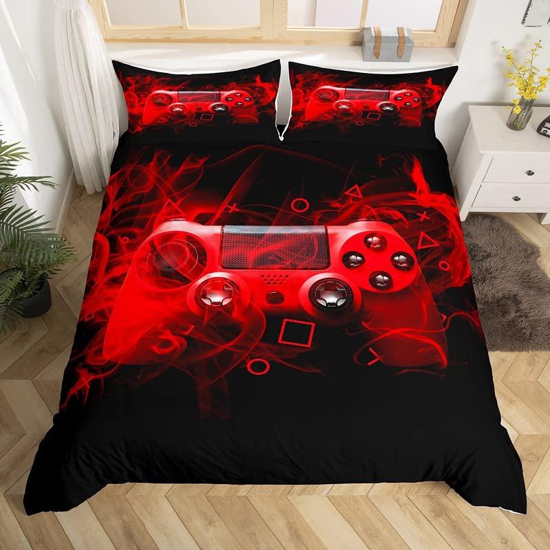 Comforter Boys Gaming King Queen Video Games Gamepad Bedding Set Cool Gamepad Theme Comforter Teens Gamer