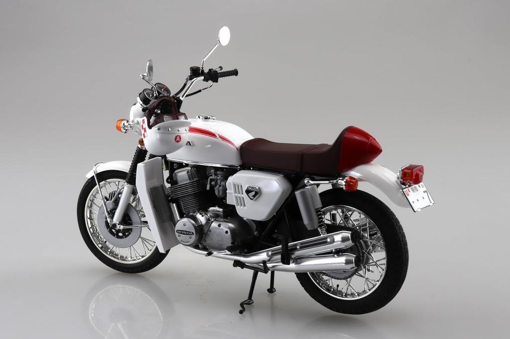 Aoshima Wild 7 The Bike Series No. SP Hiba's CB750FOUR 1/12 Scale Plastic Model (Motorcycle)