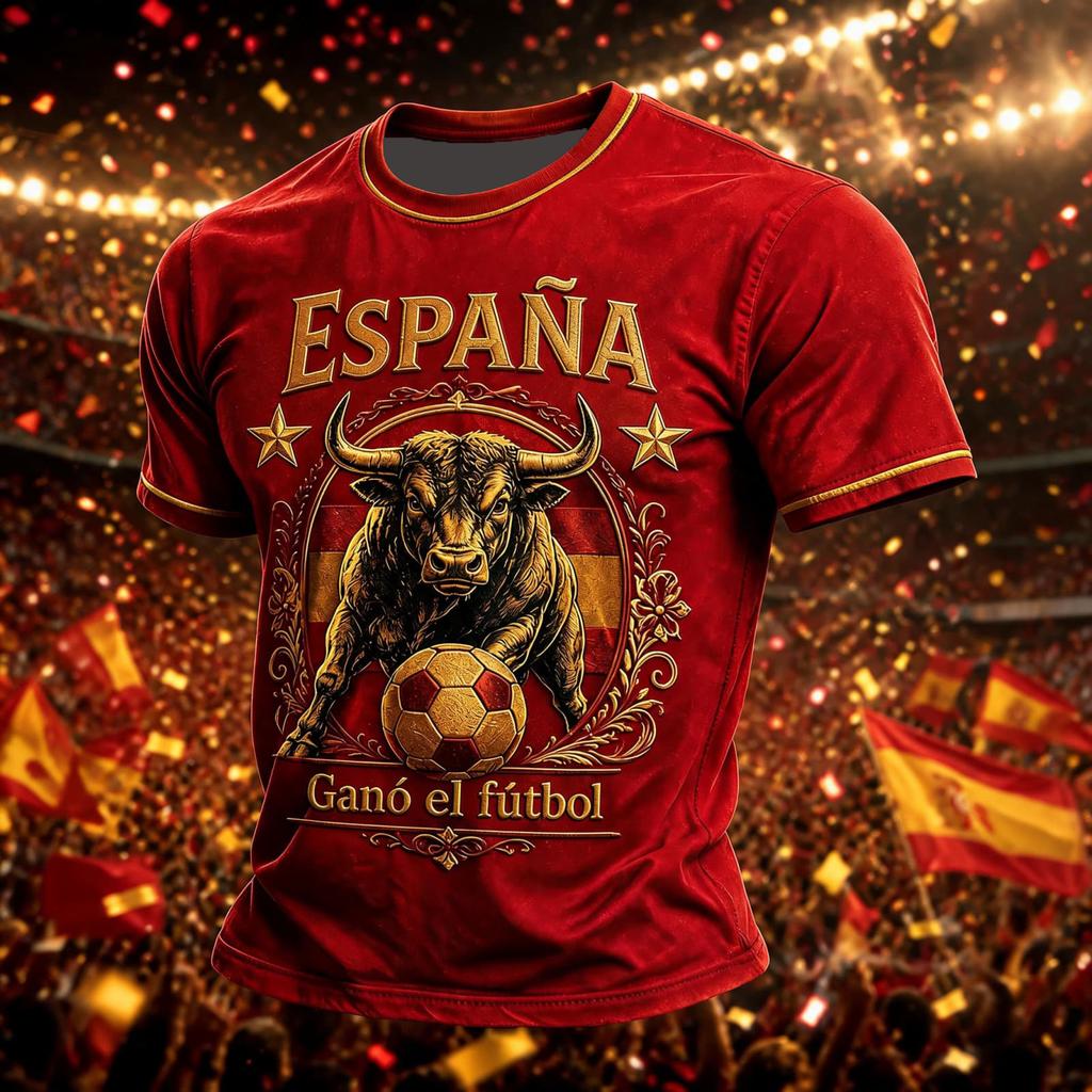 Men's Short Sleeve Soccer Fan T-Shirt for Day