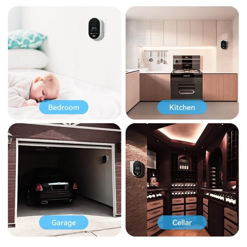 High Sensitivity Carbon Monoxide Alarm Integrated Temperature Moisture Sensors And 85dB Alerts System for Home Office