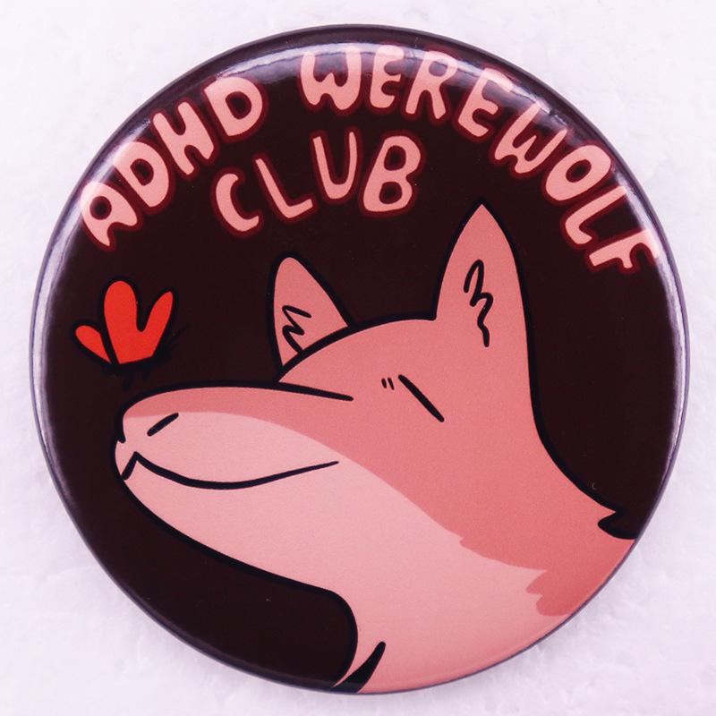 ADHD Werewolf Enamel Pin Badge