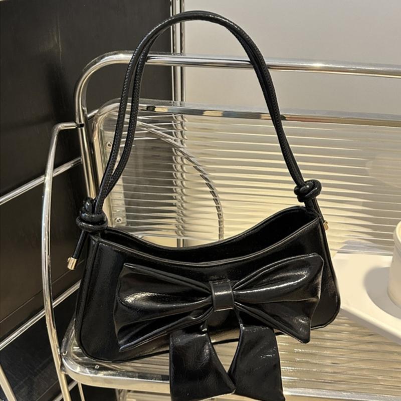 Bowknot Purses for Women Small Crossbody Bags Pu Leather Shoulder Bags Hoboes Handbag with Adjustable Strap