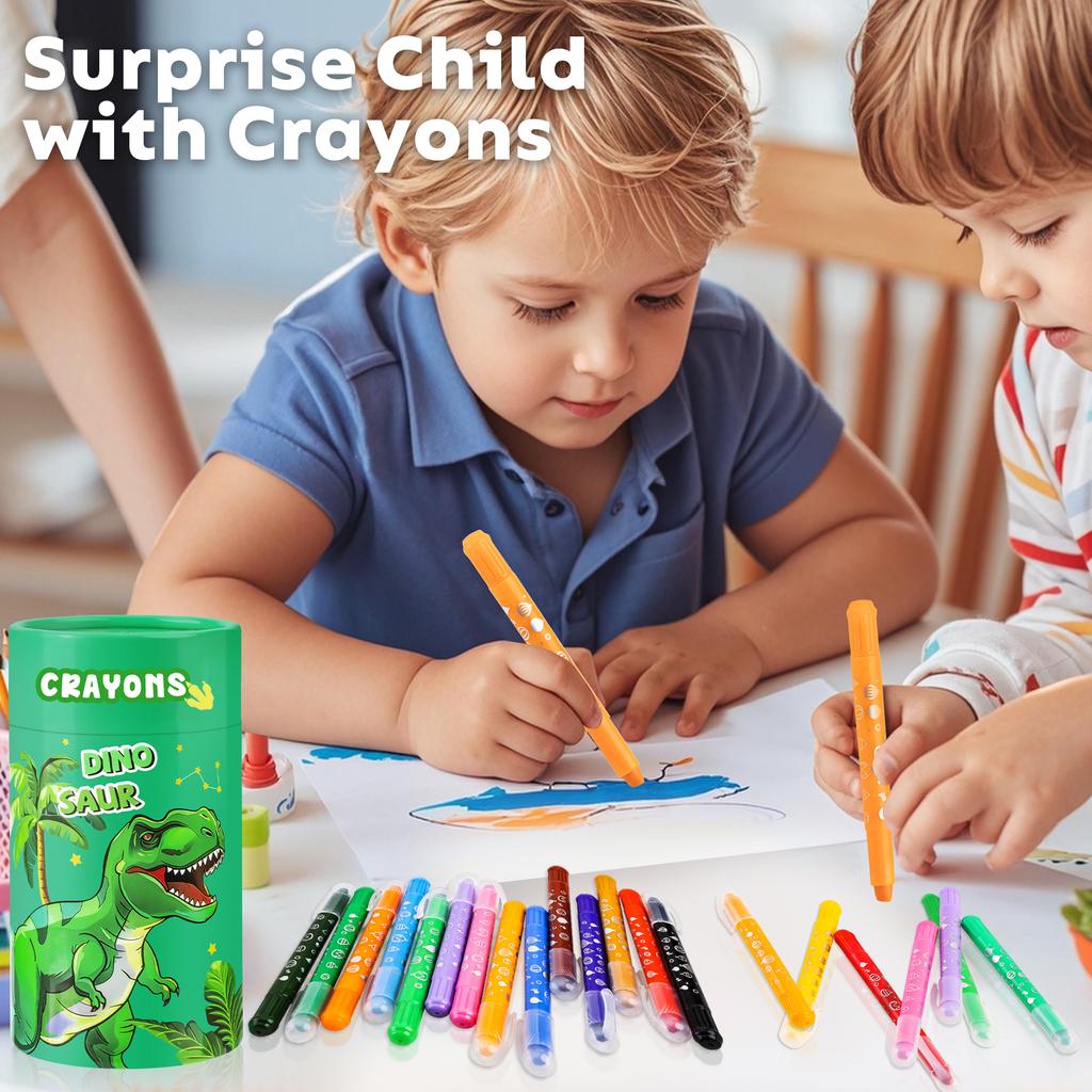 12/24 Colors Wax Crayon For Kids Washable & Erasable Twist Crayons For Toddlers Drawing Coloring Crayon Set Back To School Gifts