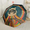 Cat In Space With Rainbow Automatic Umbrella Compact & Durable 8-Rib Design Sturdy Construction Perfect for Outdoor Adventures Vibrant
