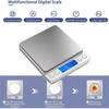 Rechargeable 3000G/0.1G Food Weighing Scale Digital Kitchen Scale Weight Grams Cooking Baking