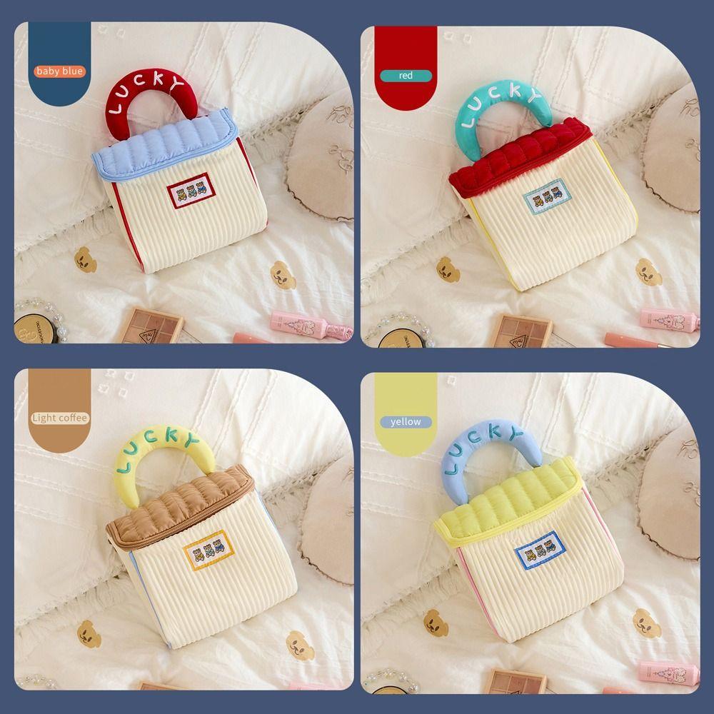 High Aesthetic Value Cartoon House Makeup Bag Large Capacity Soft Toilet Bag Lightweight Portable Wash Bag Woman Use
