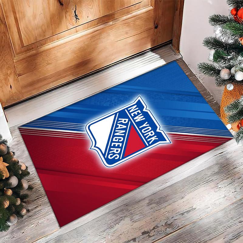 New York Rangers Crystal Velvet Carpet Soft Anti?Slip Floor Mat Comfortable Home Living Room Bedroom Decor Rug