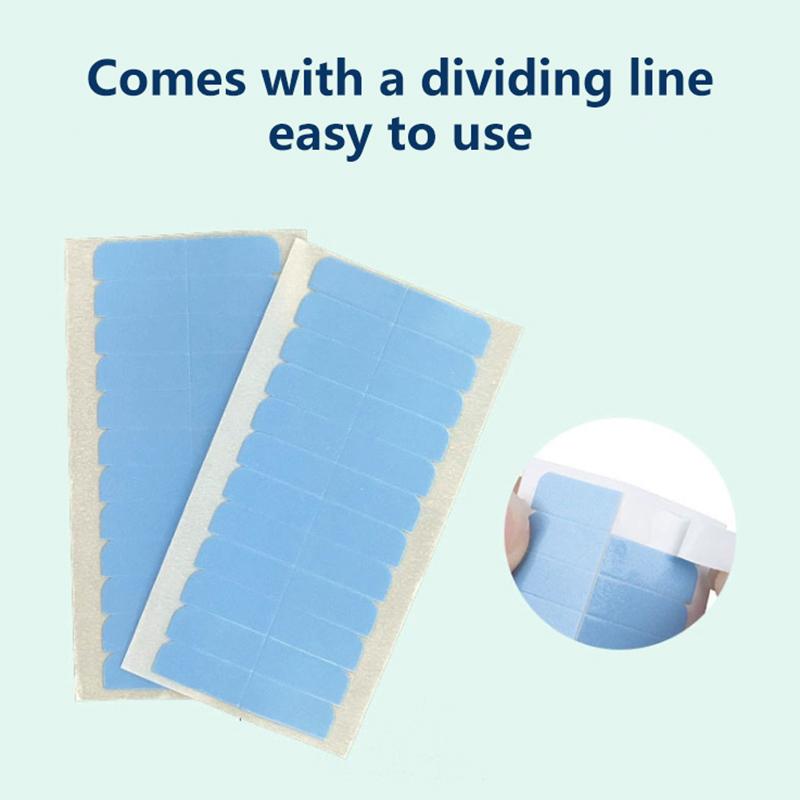 60Pcs Hair Extension Tape Tabs Scraper Replacement Double Sided Adhesive Strong Waterproof Traceless For Extension Toupee