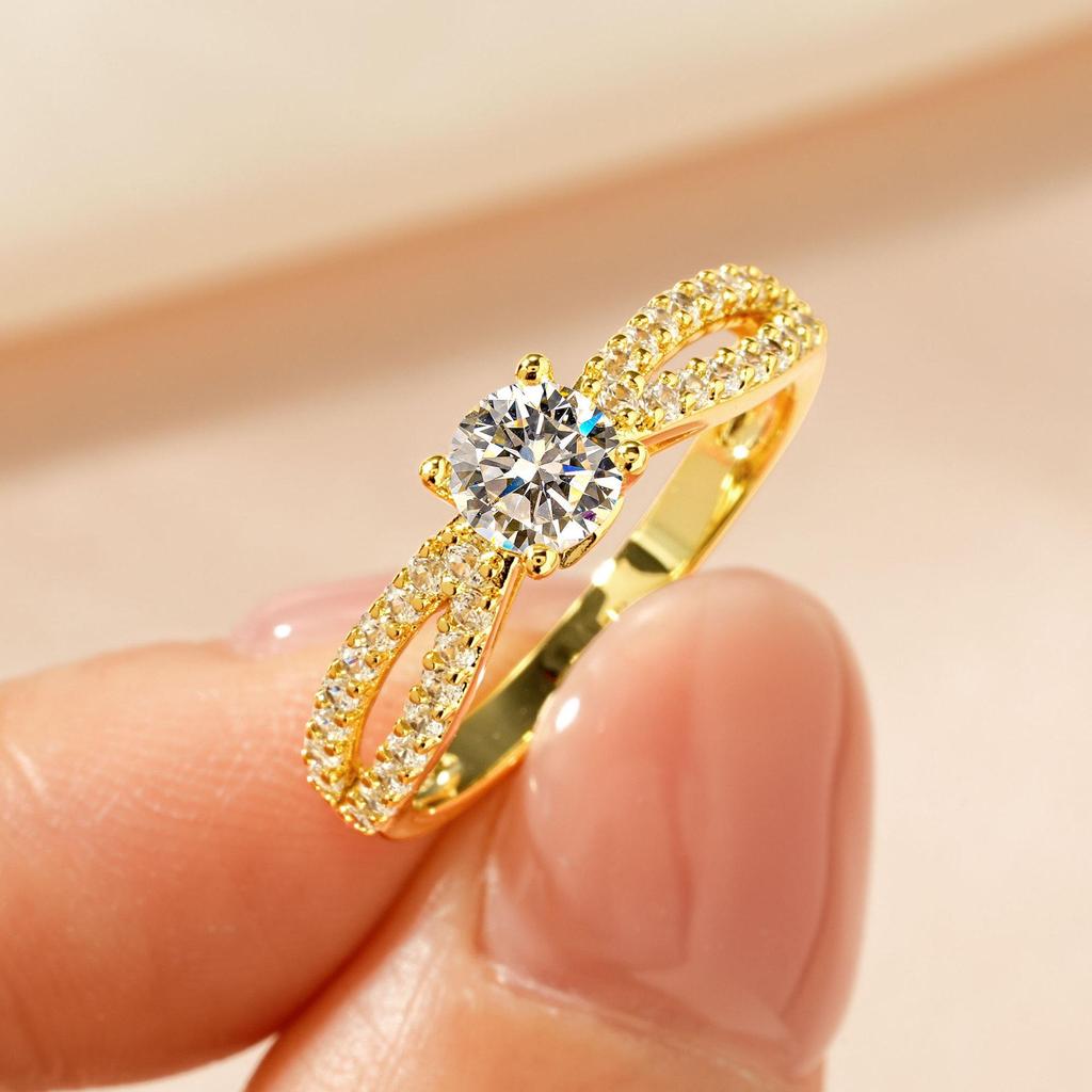 Women's Wide Band Micro-Paved Zircon Ring - Fashionable, Luxurious, Trending Statement Jewelry