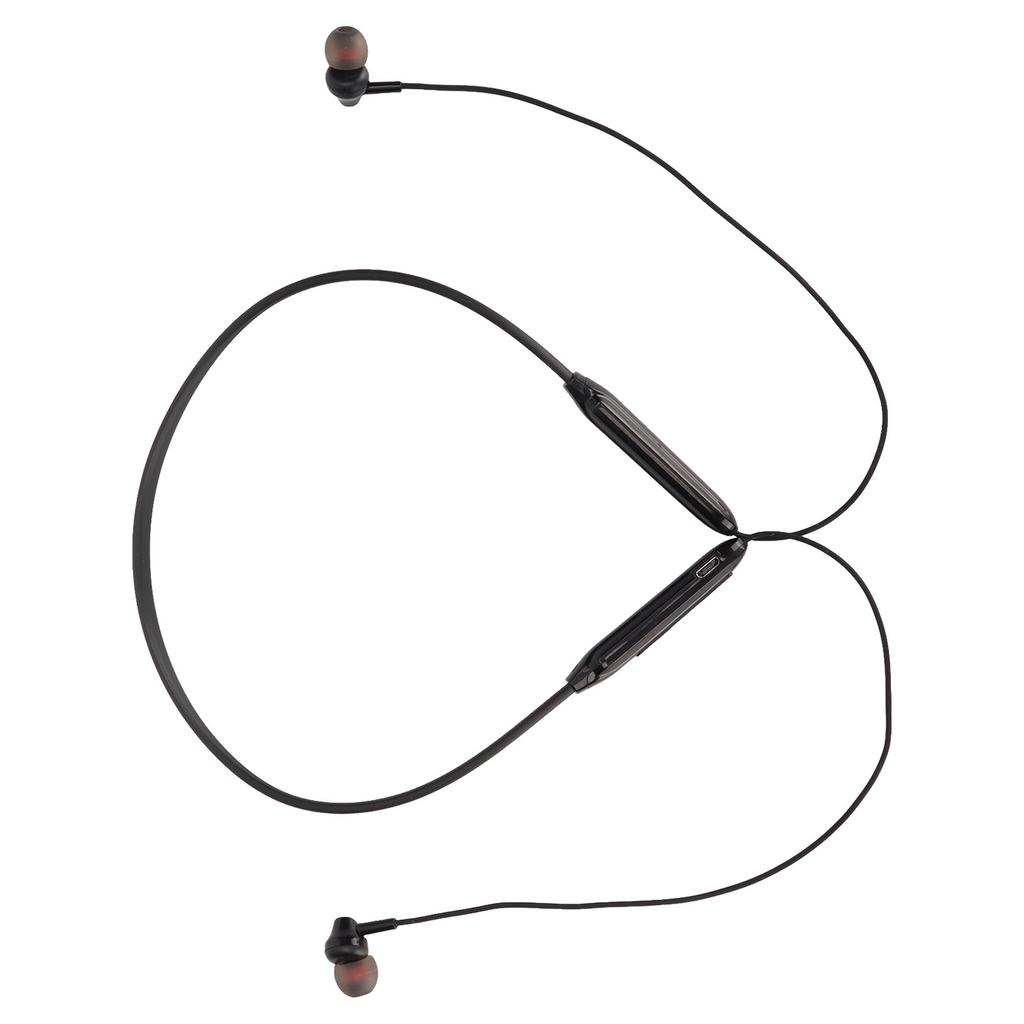 Neckband Bluetooth Headphone IPX7 Waterproof Noise Reduction Deep Bass Lightweight Wireless Sports EarphoneBlack