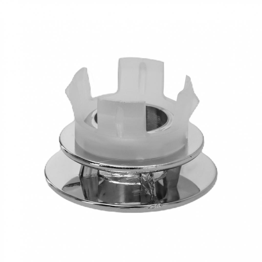 33*11.8mm Hole Overflow Cover ABS Bathroom Basin Silver
