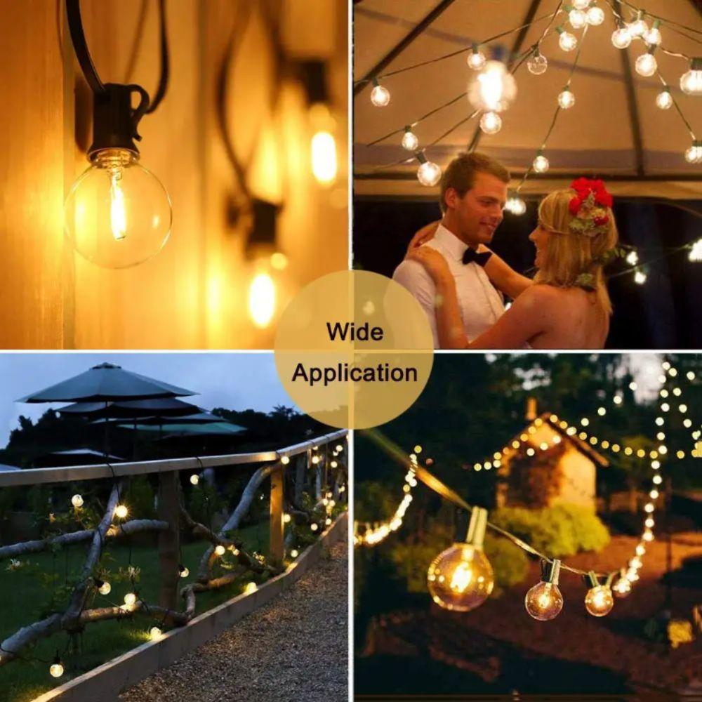 Wide Voltage Output G40 LED Globe String Lights Waterproof Bulbs  Christmas Party