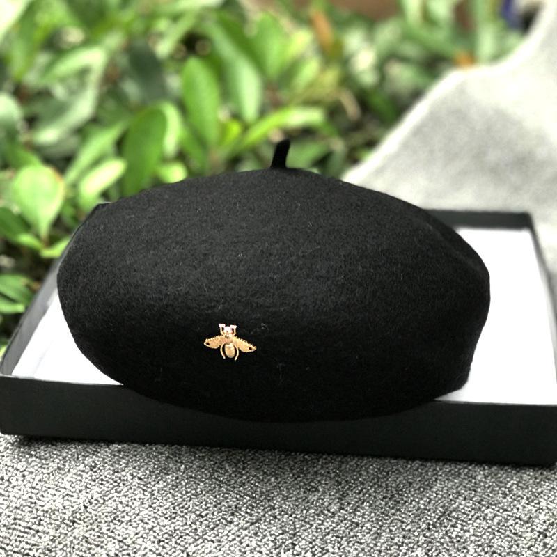 British Woolen Beret Women'S Versatile Elegant Retro Painter'S Hat Newsboy Hat