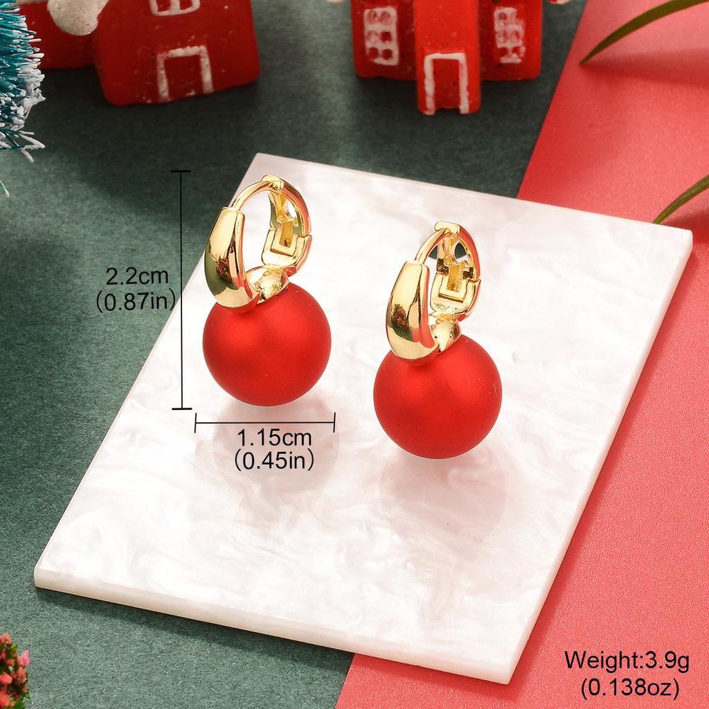 2024 Festive Snowflake Diamond Earrings: Red Series for New Year, Autumn, Winter, Valentine's, and Christmas Celebrations
