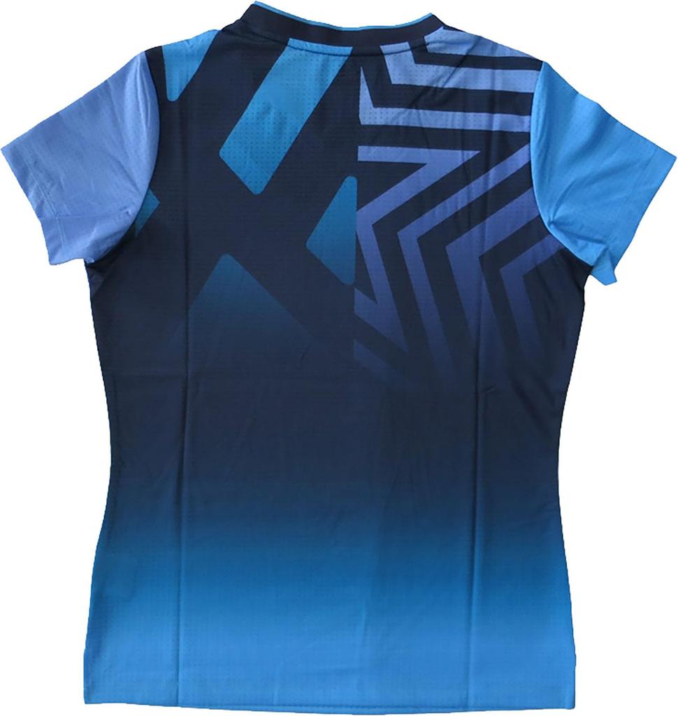 Juwick Table Tennis Game Shirt, JTTA Certified, Lightweight, Moisture-Wicking, Quick-Drying, Form S, Navy Blue, L, 5681