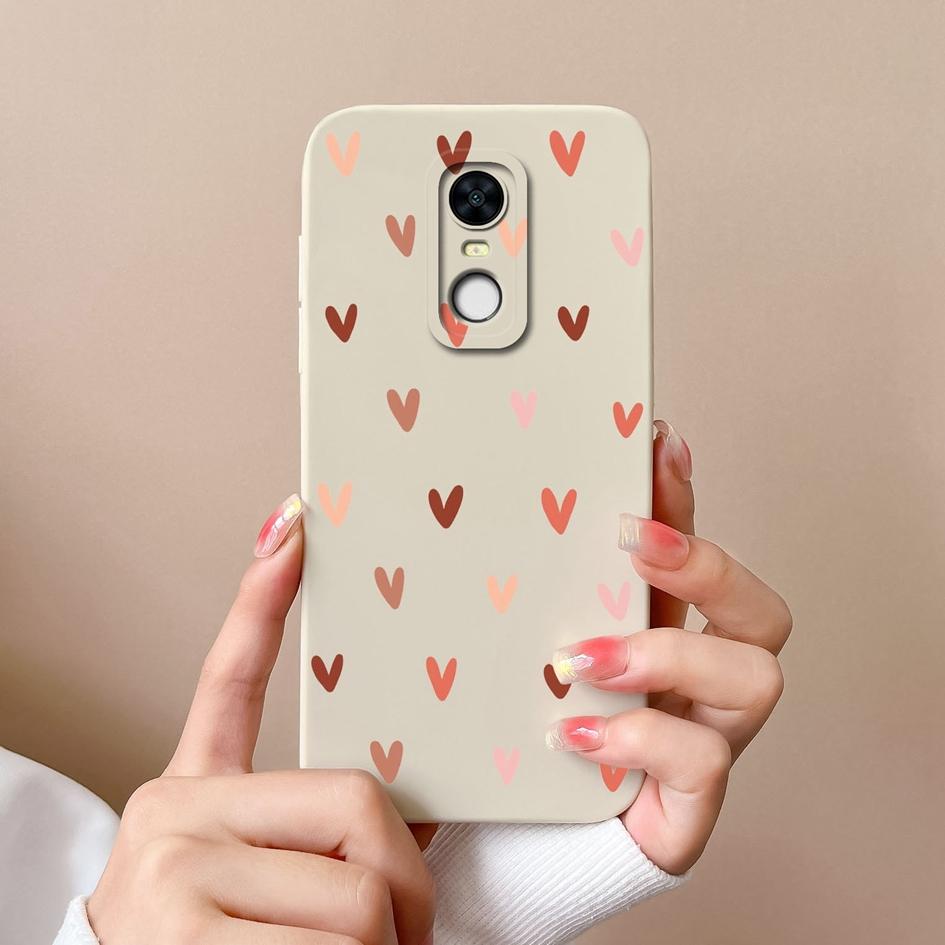 For Redmi Note 5 7 7S 8 9 9S 9T 10 10S 10T K80 Pro Max Plus Phone Cases Fashion Love Heart Pattern Liquid Silicone Protective Covers For Redmi Housing