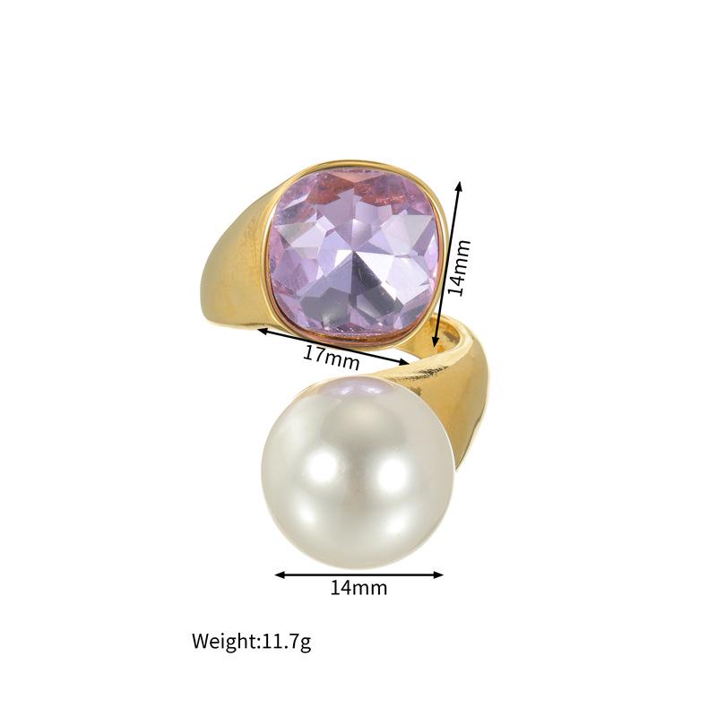 Открытое кольцо с фиолетовым цирконием, Модное титановое стальное кольцо в корейском стиле, Осенне-зимнее украшение для рук