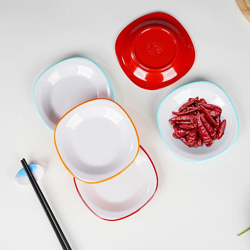 A5 Melamine Two-Tone Square Plates