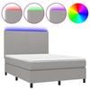 Maison Exclusive - Sommier à lattes de lit et matelas et LED Gris clair 140x200 cm