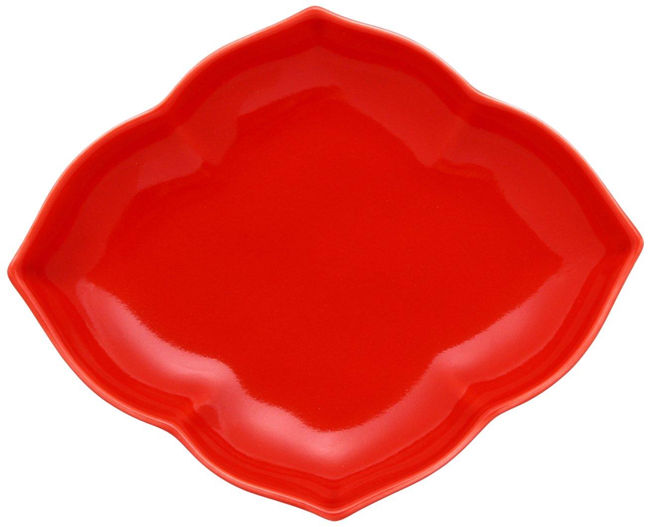 

Arita ware Kinzen kiln Kikyo diamond shaped small plate red