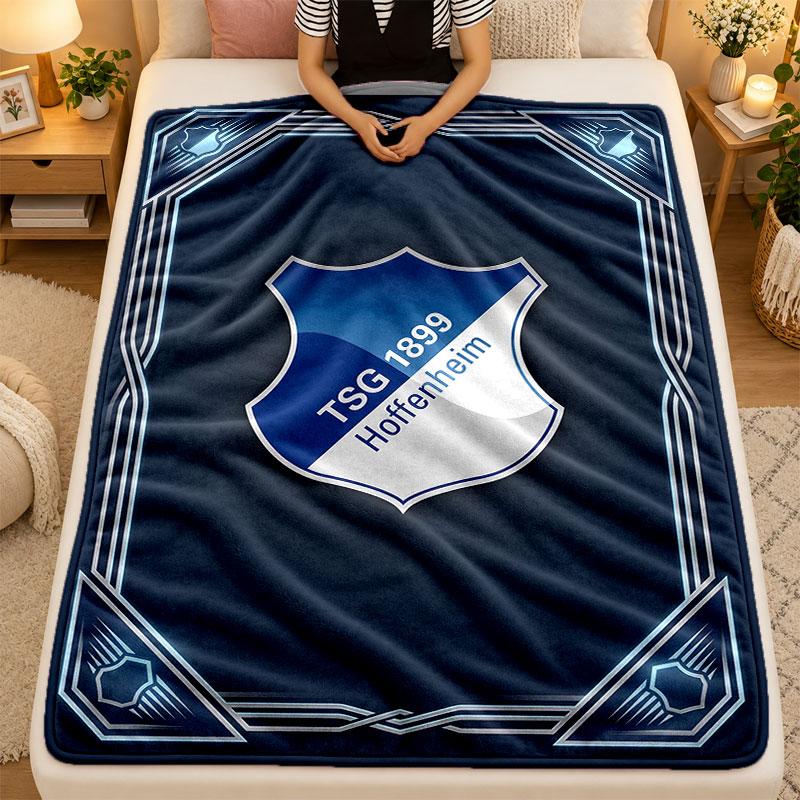 Flaneldecke TSG Hoffenheim FC Warme Weiche Decke für den Innenbereich Sofa Bett Wohnzimmer