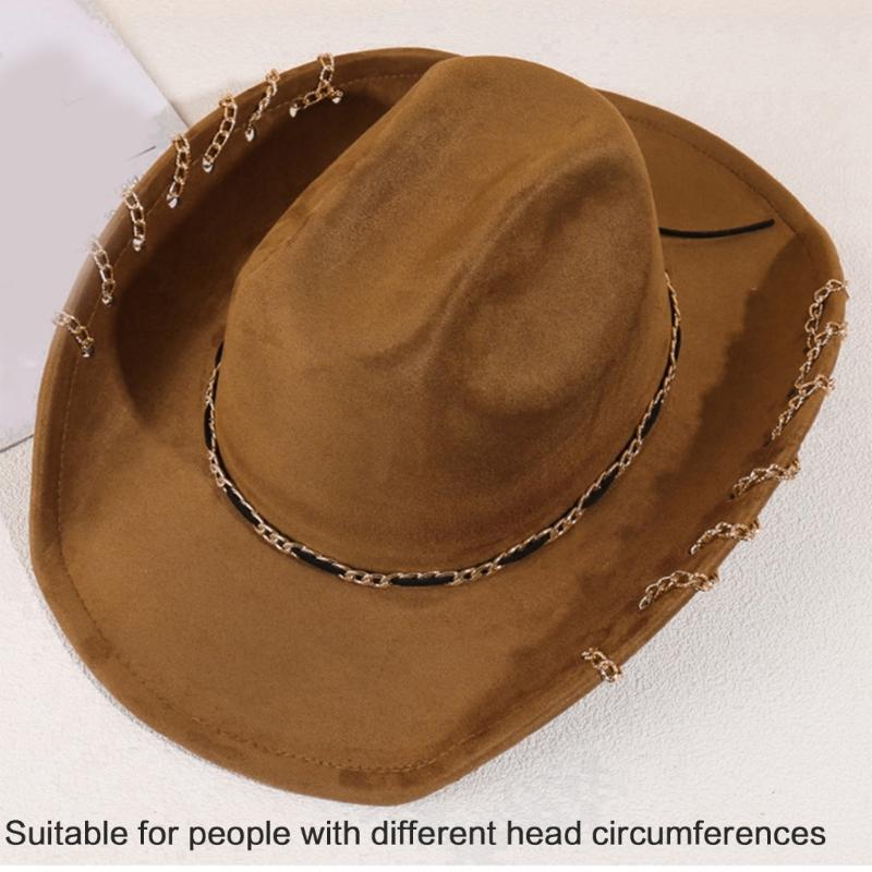 Homburg Top Hat with Exotic Belt Victorian Age Maillard Top Hat Classical Porkpie Hat for Boy Men Adults Maillard