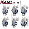 KT1051 Série Médiévale Chevalier Guerrier Blocs de Construction Jouet Minifigurine