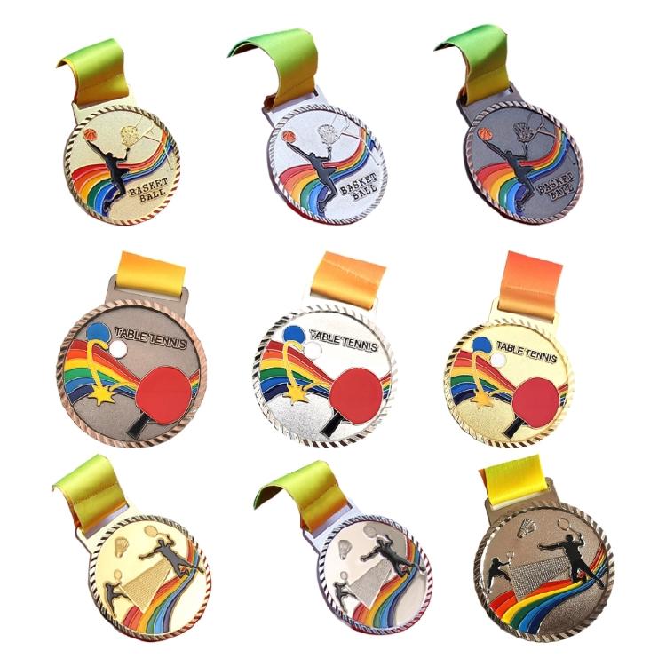 Award Medals Gold Silver Bronze Medals with Neck Ribbon, Kid Children Teens Reward Medals Winner Medals for Competitions