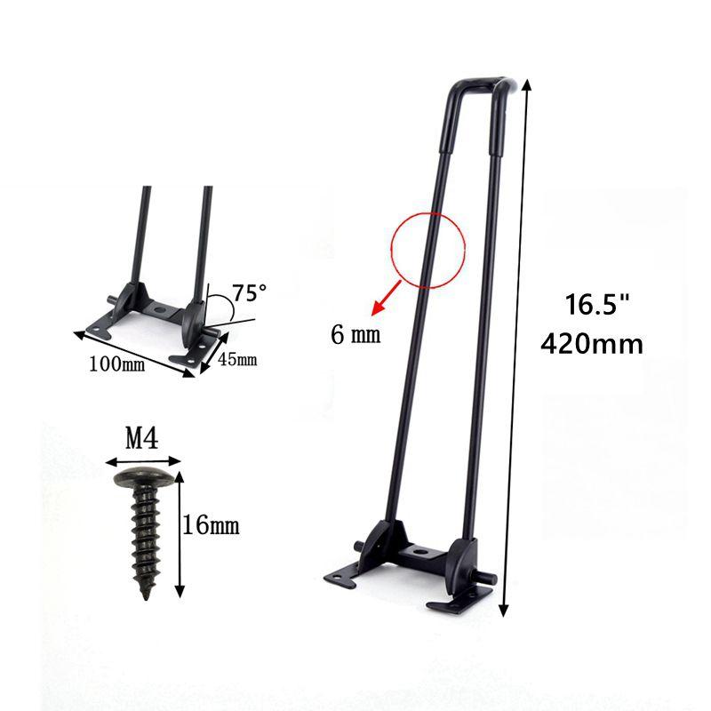 Adjustable Contemporary Metal Folding Hairpin Table Legs Iron Supports for Small Cabinet Coffee Table Floor Desk Furniture Pads