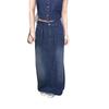 1116 Summer New Hong Kong Style Retro Vest Vest Top Women's High Waist Straight Denim Skirt Two-piece Set