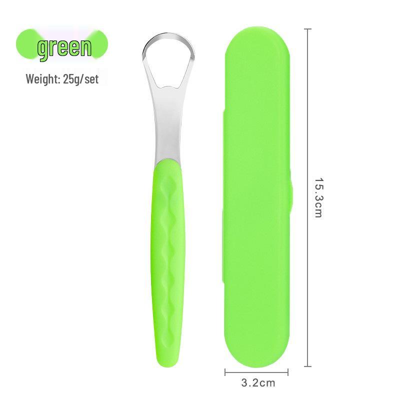 Skrobak do języka ze stali nierdzewnej - Narzędzie do higieny jamy ustnej do usuwania nieświeżego oddechu, Rozmiar dla dorosłych, W pudełku