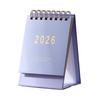 2026 Desktop Calendar Minimalist Calendar with 18-Month Planner Metal Coil & Memo Pad English Handmade Desktop Decoration for Office Home School Use