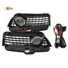 A03E-Car Bumper LED Fog Light Lamp Grille Cover Protect Accessories Parts Or VW MK3 Golf Jetta 1992 1993 1994 1995 1996 1997 199